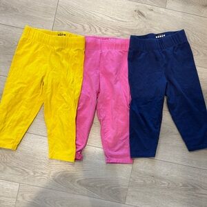 Boden Kids Capri Leggings - Vibrant Yellow, Pink, and Navy